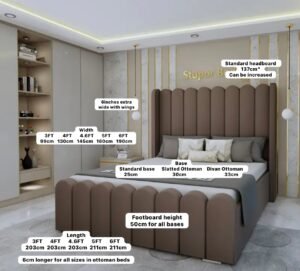 Loida Wing Velvet Bed