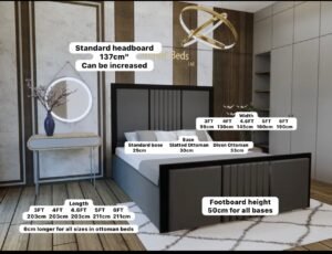 Wazliya Velvet Wing Bed