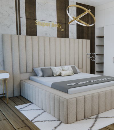 Small Double Crushed Velvet Bed