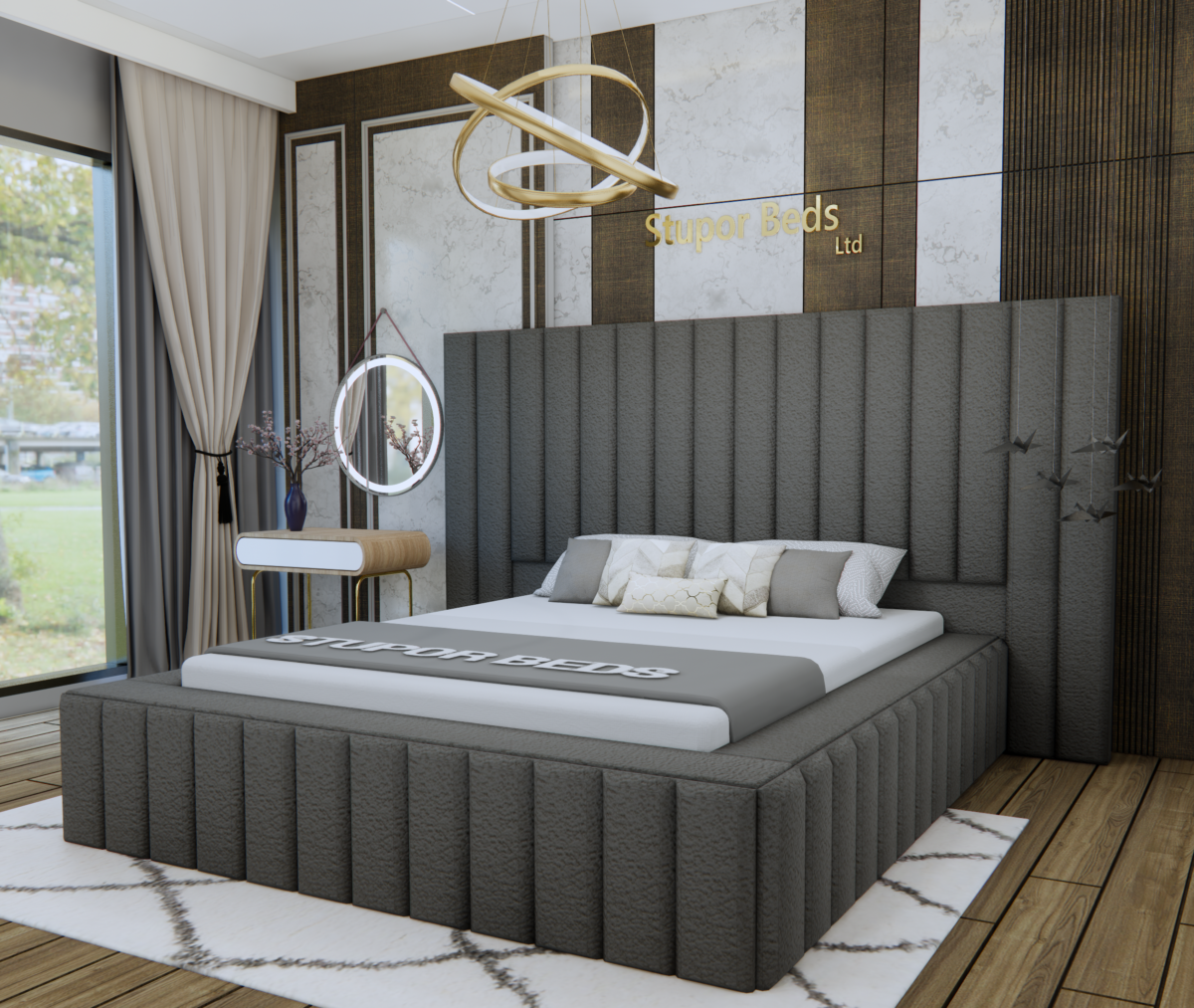 Palmer Velvet Bed - Image 3