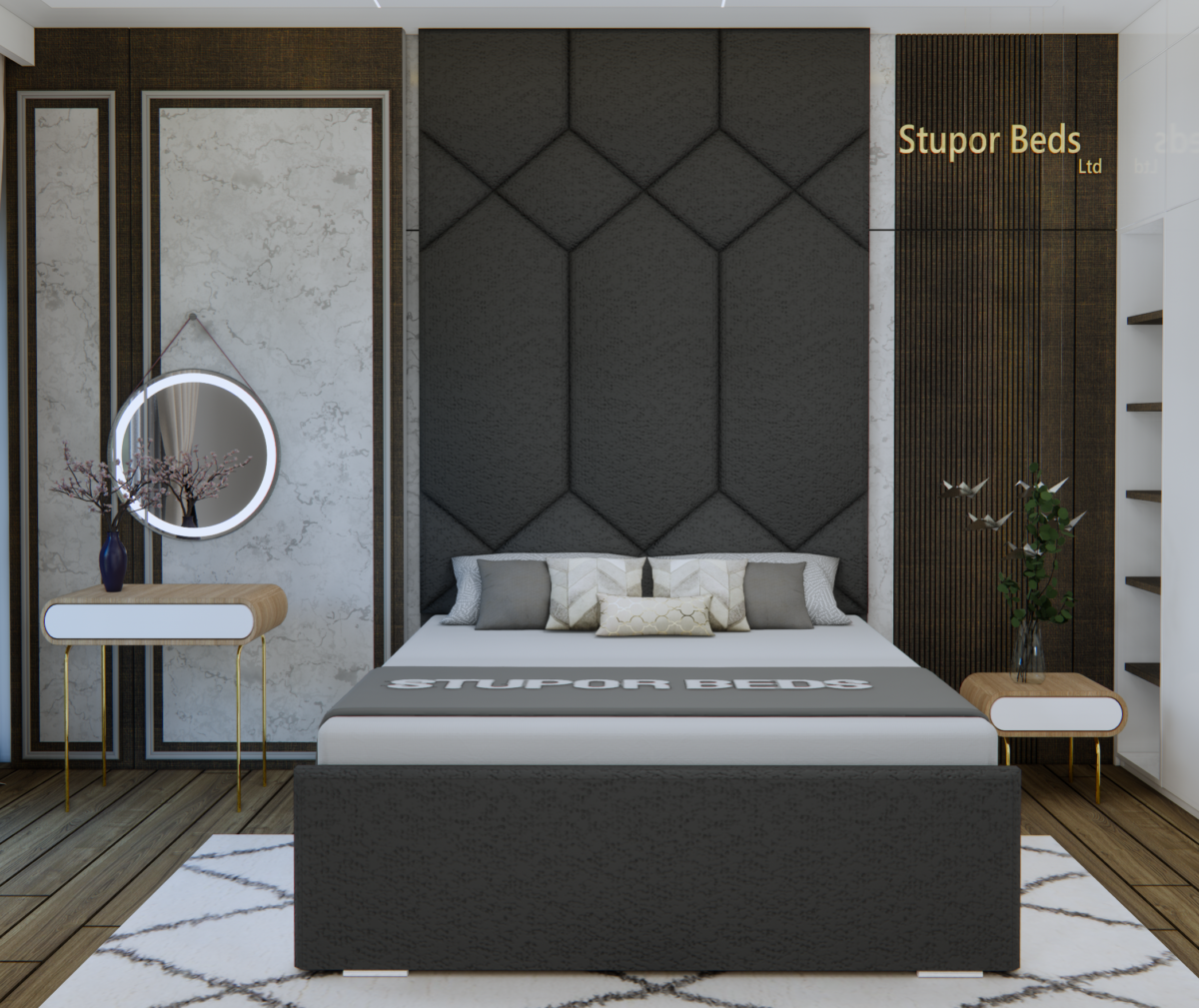 Sawyer Velvet Bed - Image 3