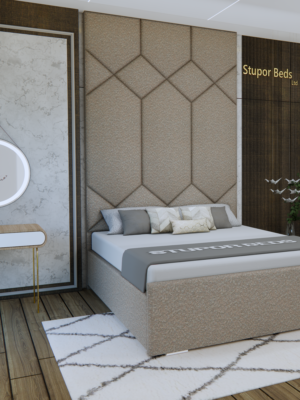Charcoal Velvet Bed
