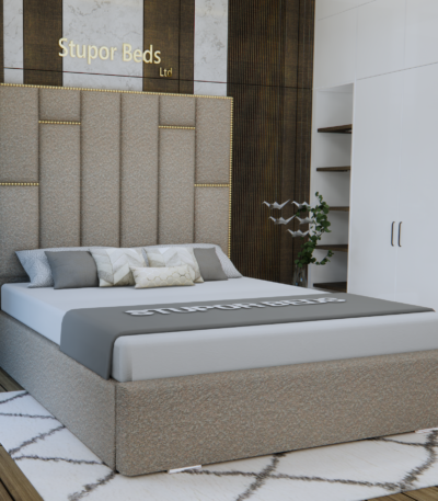 Velvet Beige Bed
