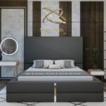 Luxury Black Strip Bed