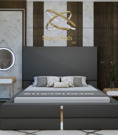 Luxury Black Strip Bed