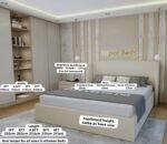 Cataleya Wing Velvet Bed