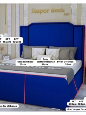 alina-strip-bed-blue-in-uk Alina Strip bed brown blue colors image london uk