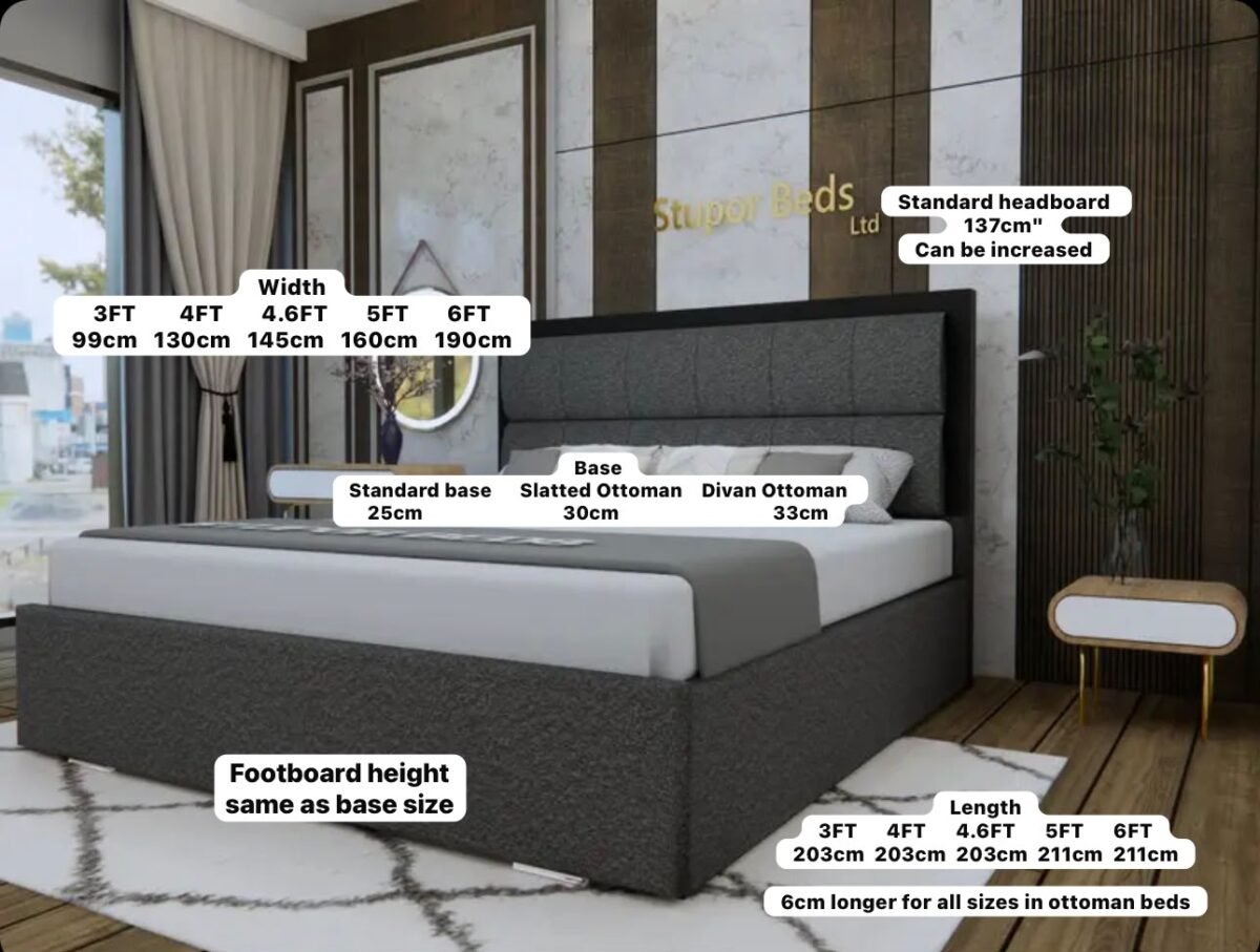 Double Cream Bed Lusi UK - Image 2